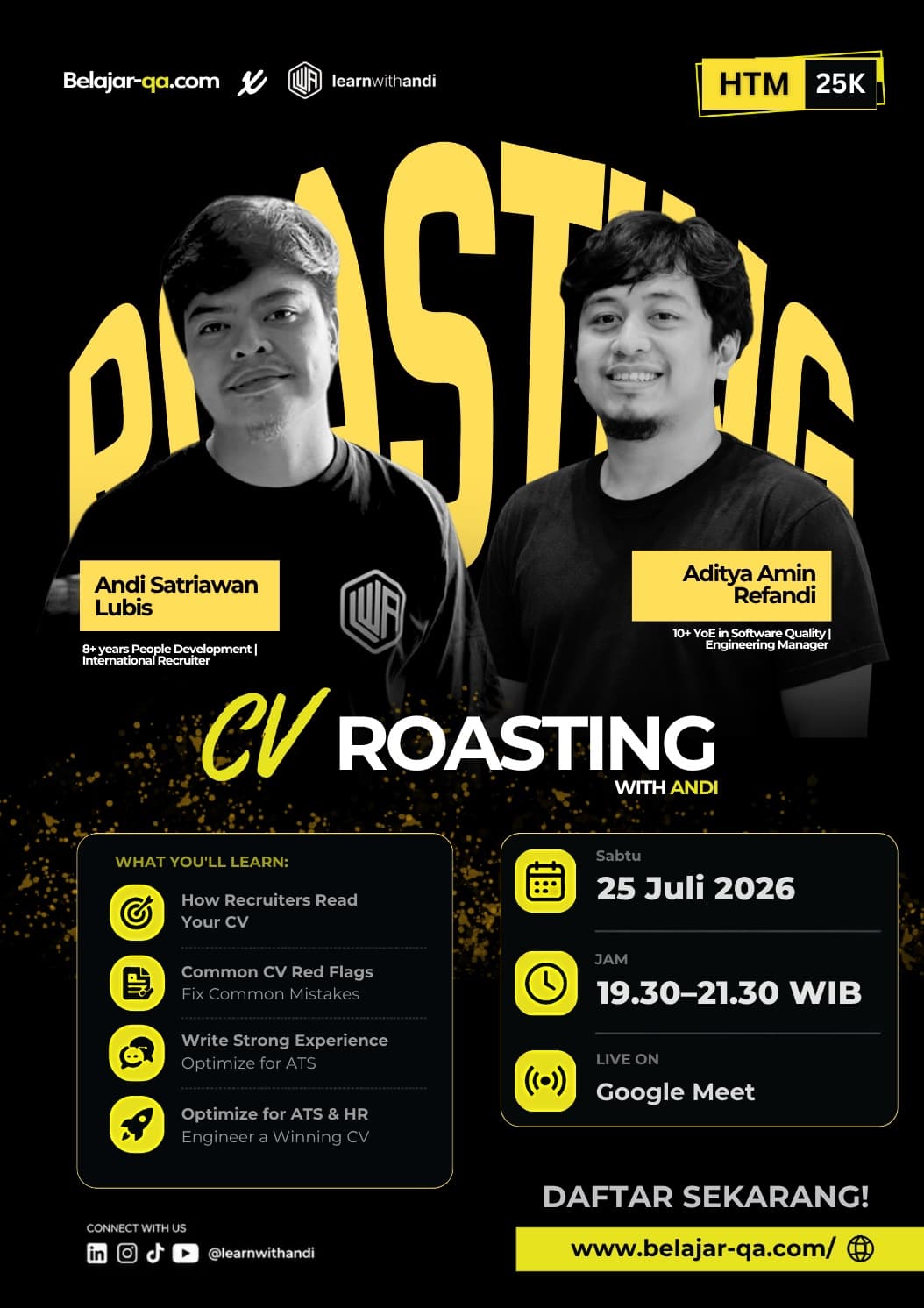 Poster resmi CV Roasting with Andi